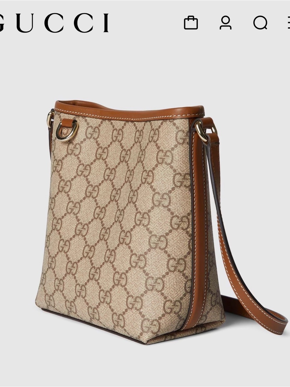 Gucci Nano Bucket Bag GG Supreme Crossbody - Picture 2 of 14